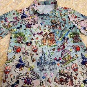 Disney Love Multicolor Button Down Shirt